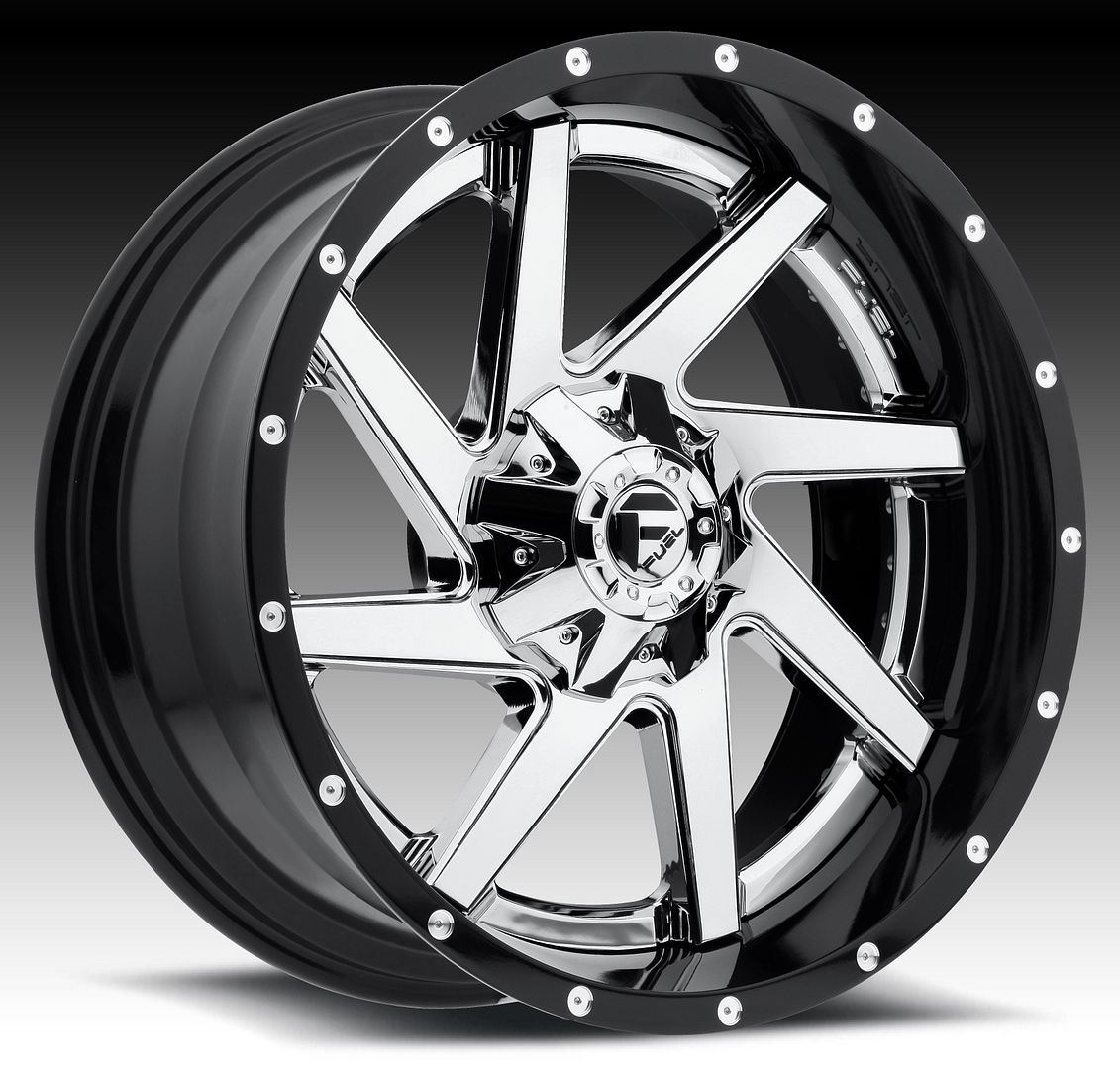 22 inch 22x10 FUEL D263 Renegade Chrome FREE LUGS wheel rim 6x135 +6